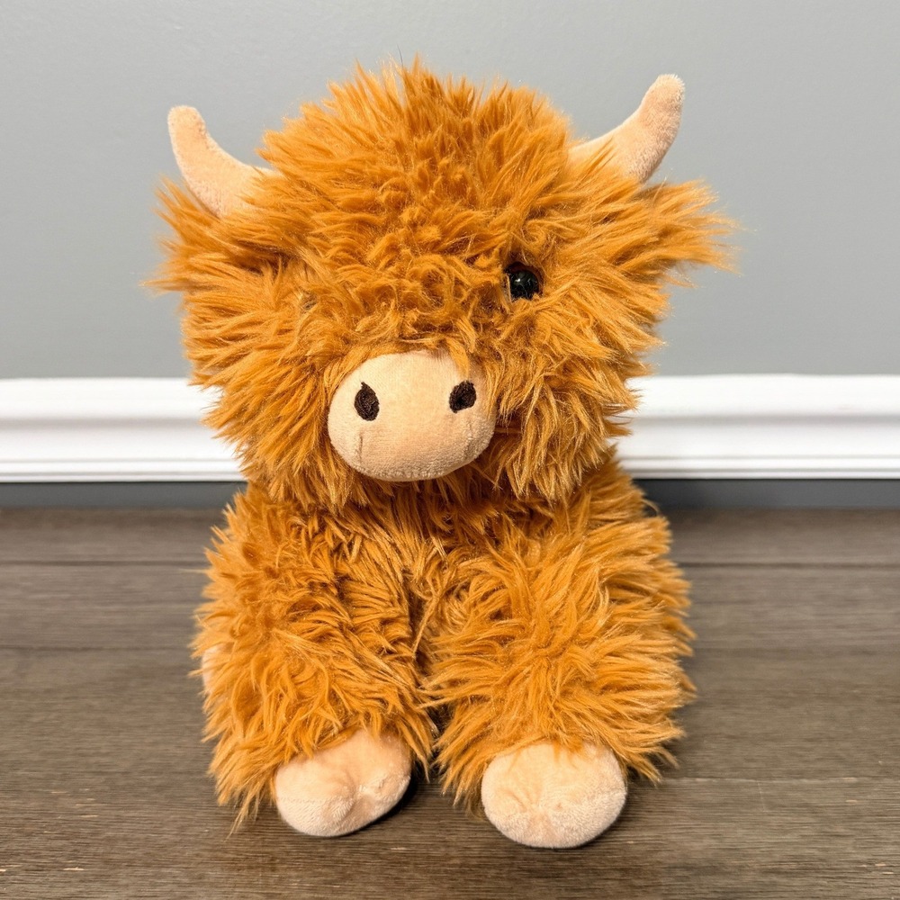 Ploofs Highland Cow‎ Plush Stuffed Animal Toy Orange Fluffy Cute Kids Gift
